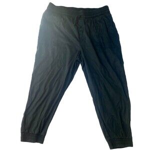 A New Day Women’s Drawstring Ankle Jogger Relaxed Loose Fit Pants Black Size 2X